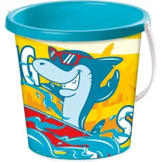 Secchiello per la sabbia con motivo di squalo surfista - Mondo Toys