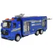 Set Polizia: Camion della polizia a retrocarica con luci e suoni in diverse varianti 19cm 1 pezzo