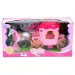 Set carrozza rosa con cavallo