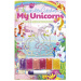 Set creativo per realizzare immagini con cristalli a tema unicorno, in varie versioni, 1 pezzo
