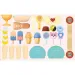 Set da 25 pezzi per fare il gelato in valigia pieghevole