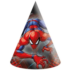 Set da 6 cappellini da festa di Spider-Man
