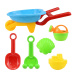 Set da 6 pezzi con carriola per la sabbia - Woodyland
