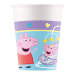Set da 8 bicchieri di carta Peppa Pig, 200 ml