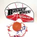 Set da basket con tabellone a ventosa da tavolo con palla