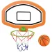 Set da basket con tabellone e palla