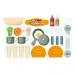Set da cucina giocattolo in valigetta pieghevole, set da 25 pezzi