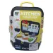 Set da cucina in valigia nera con accessori