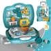 Set da dentista in valigia blu con ruote con accessori