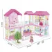 Set da gioco villa dei sogni con mobili e bambole 68x51x39cm