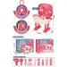 Set da parrucchiere 2 in 1 rosa in valigia con ruote