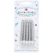 Set di 10 candele argentate ritorte