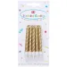 Set di 10 candele dorate ritorte
