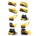 Set di 10 macchine edili in scala 1:64