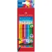 Set di 10 matite colorate con gomma - Faber-Castell