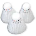 Set di 3 volani da badminton di colore bianco