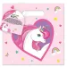 Set di 4 borse regalo riutilizzabili con motivo unicorno