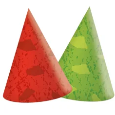 Set di 6 cappelli da festa con dinosauri