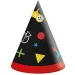 Set di 6 cappelli di carta per feste a tema gamer