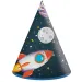 Set di 6 cappelli per festa di compleanno a tema avventura spaziale