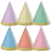 Set di 6 mini cappelli da festa in colori pastello