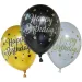 Set di 6 palloncini di compleanno con la scritta "Happy Birthday"