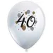 Set di 6 palloncini in lattice con motivo "40 anni"