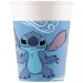 Set di 8 bicchieri di carta Disney+Stitch da 200 ml