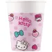 Set di 8 bicchieri di carta Hello Kitty 200ml
