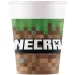 Set di 8 bicchieri di carta Minecraft da 200 ml