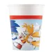 Set di 8 bicchieri di carta Sonic the Hedgehog da 200 ml