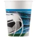 Set di 8 bicchieri di carta da calcio "Gólöröm" 200ml