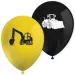 Set di 8 palloncini in lattice con motivo di macchine operatrici