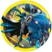 Set di 8 piatti di carta Batman giallo-nero