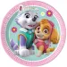 Set di 8 piatti di carta Paw Patrol Skye ed Everest per festa