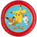 Set di 8 piatti di carta Pokémon da 20 cm