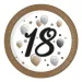 Set di 8 piatti di carta con scritta "18" da 23 cm