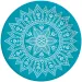 Set di 8 piatti di carta mandala blu-bianco 23 cm