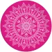 Set di 8 piatti di carta mandala fucsia-bianco da 23 cm