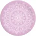 Set di 8 piatti di carta mandala lilla-bianco da 23 cm
