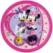 Set di 8 piatti di carta rosa con motivo di Minnie e Daisy 23 cm