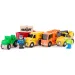 Set di 8 veicoli da lavoro con figura - Woodyland