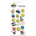 Set di adesivi 3D Smiley su foglio 10x22 cm