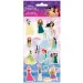 Set di adesivi 3D gonfi di meravigliose Principesse Disney su foglio da 10x22 cm