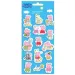 Set di adesivi 3D gonfiabili di Peppa Pig e amici su foglio 10x22cm
