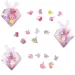 Set di anelli in diverse varianti in scatola a forma di diamante 1 pezzo