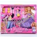 Set di bambole alla moda con bambina e accessori
