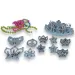 Set di bellezza con gioielli scintillanti colorabili con tiara e orecchini