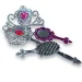 Set di bellezza da principessa con tiara e bacchetta magica