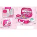 Set di bellezza rosa da 24 pezzi in valigia con accessori
